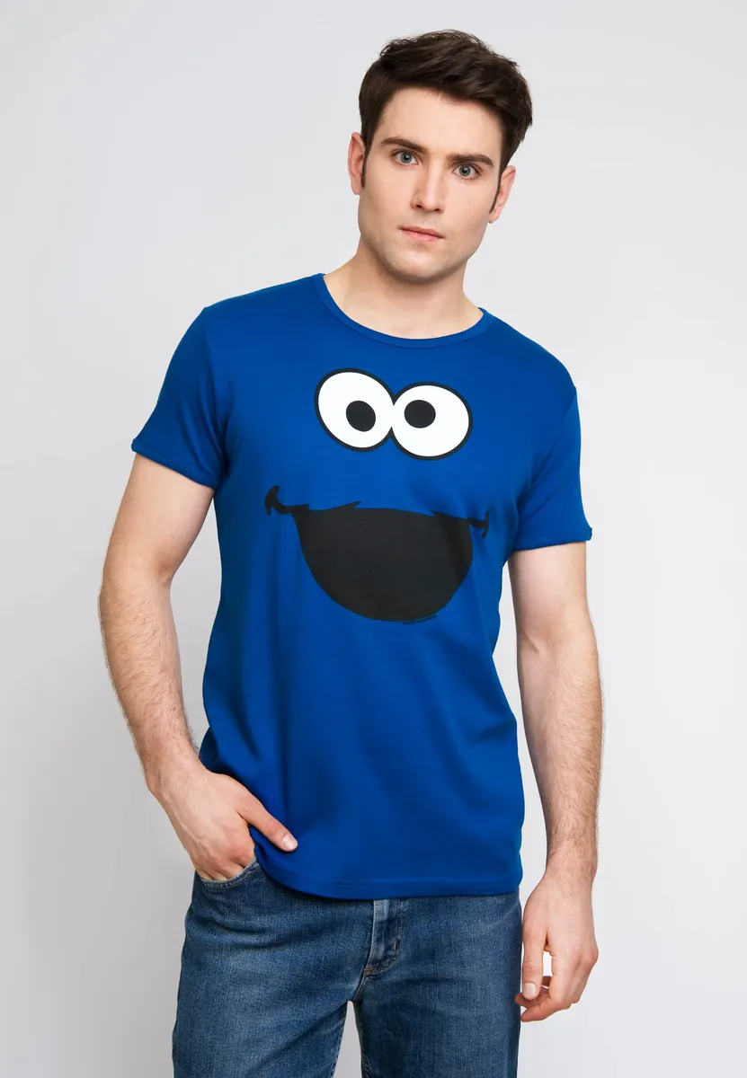 

Футболка Logoshirt "Krümmelmonster", с милым принтом, синий