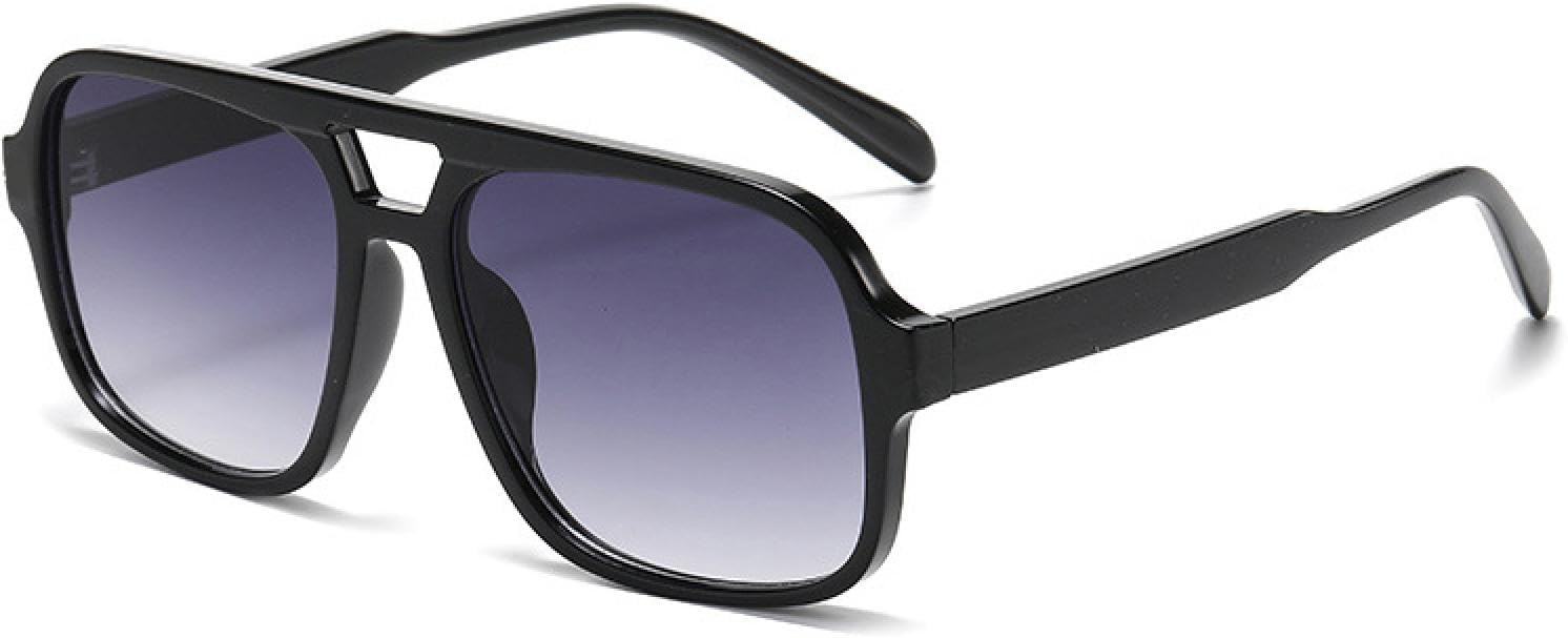 

Ретро-солнцезащитные очки с двойной перемычкой для женщин, роскошные солнцезащитные очки желто-зеленого цвета с защитой от УФ-излучения UV400 для мужчин, солнцезащитные очки с градиентным покрытием VVTWSSW, Black Gray Gradient