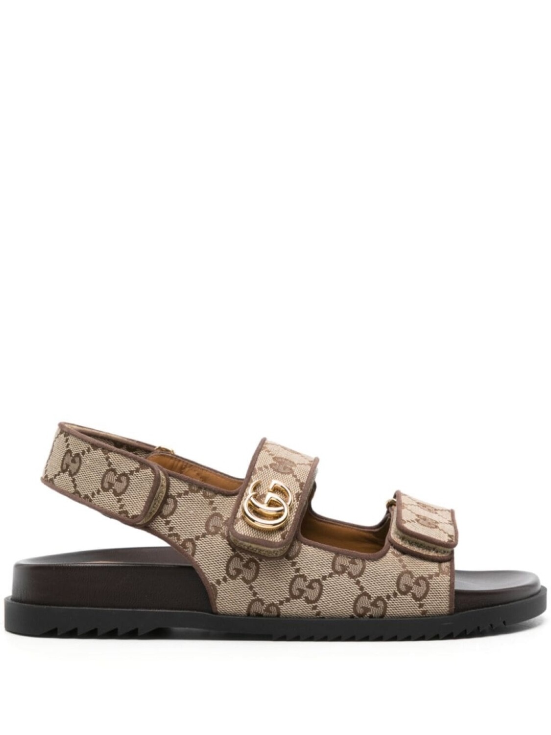 

Gucci сандалии с логотипом Double G, коричневый