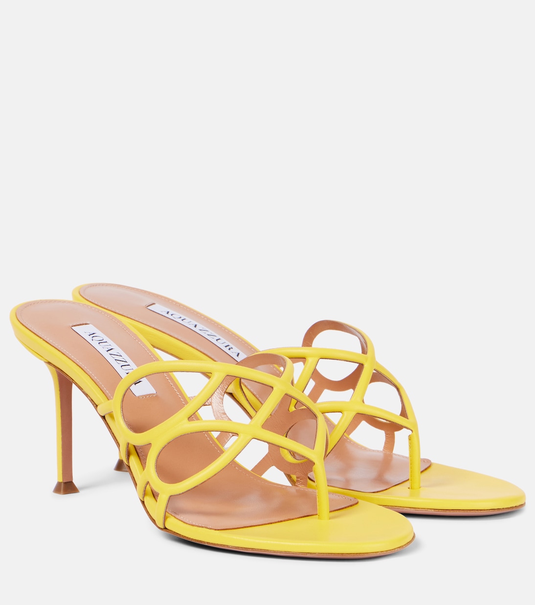 Кожаные сандалии Infinito 75 Aquazzura, Lemonade