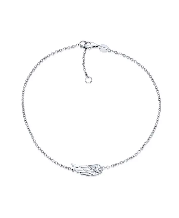 

Браслет на лодыжку с крыльями духовного ангела-хранителя из стерлингового серебра Bling Jewelry, silver