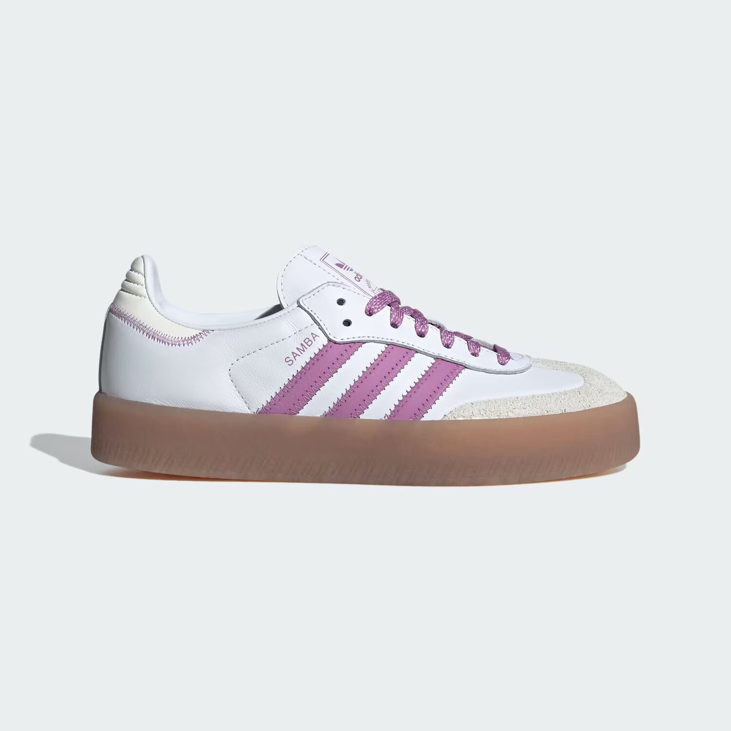 

Кроссовки самбэ Adidas, цвет Cloud White/Preloved Purple/Off White