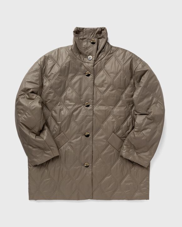 

Куртка Ganni Shiny Quilt Jacket, цвет fallen rock