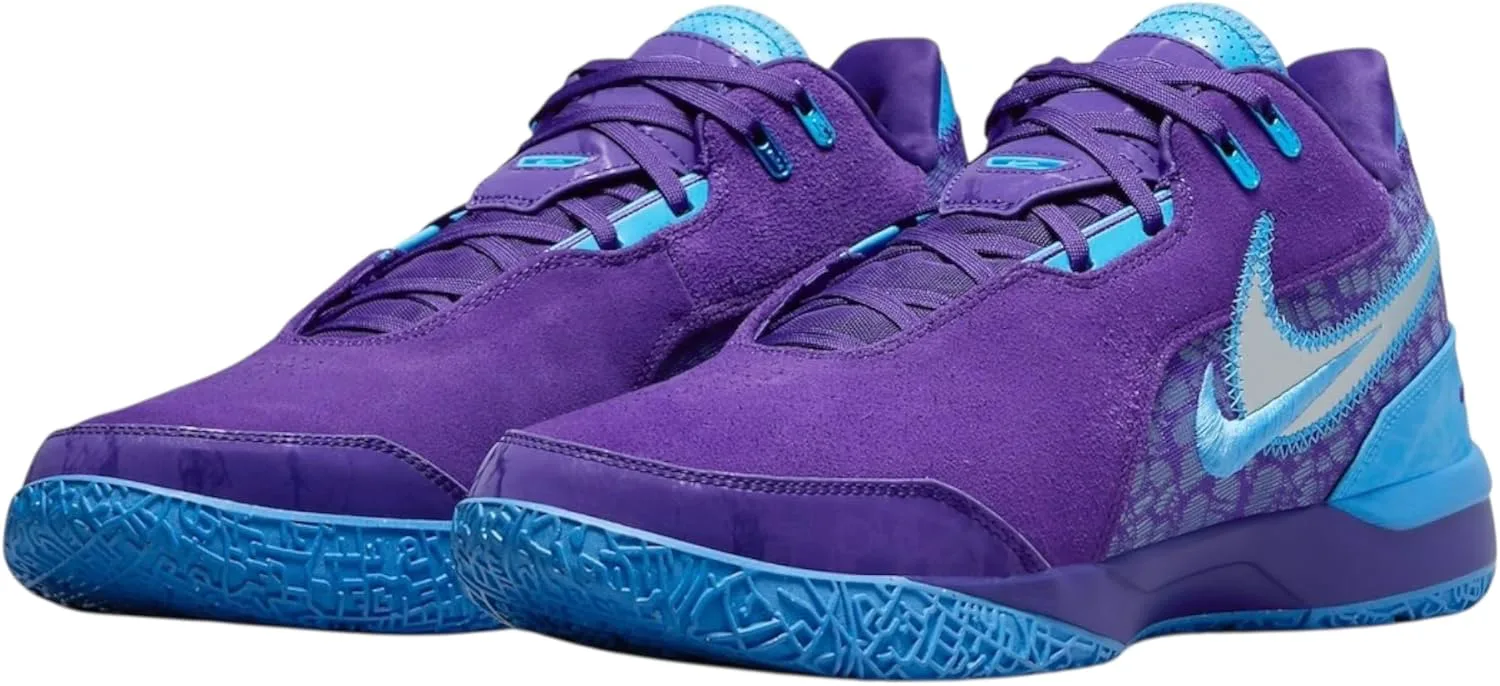 Мужские баскетбольные кроссовки Nike Lebron NXXT Gen AMPD, фиолетовый/металлик серебристый — фото 2