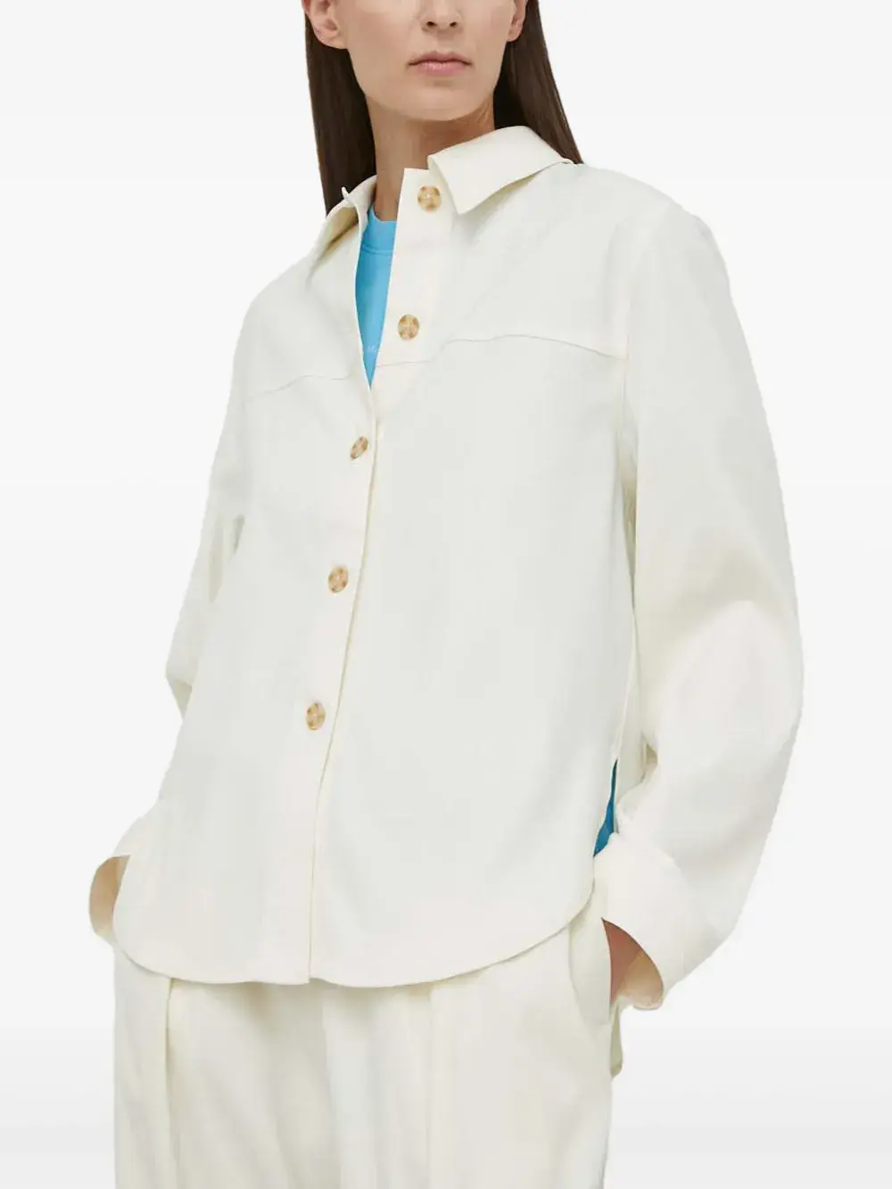 

Рубашка с длинными рукавами Samsoe Samsoe, белый