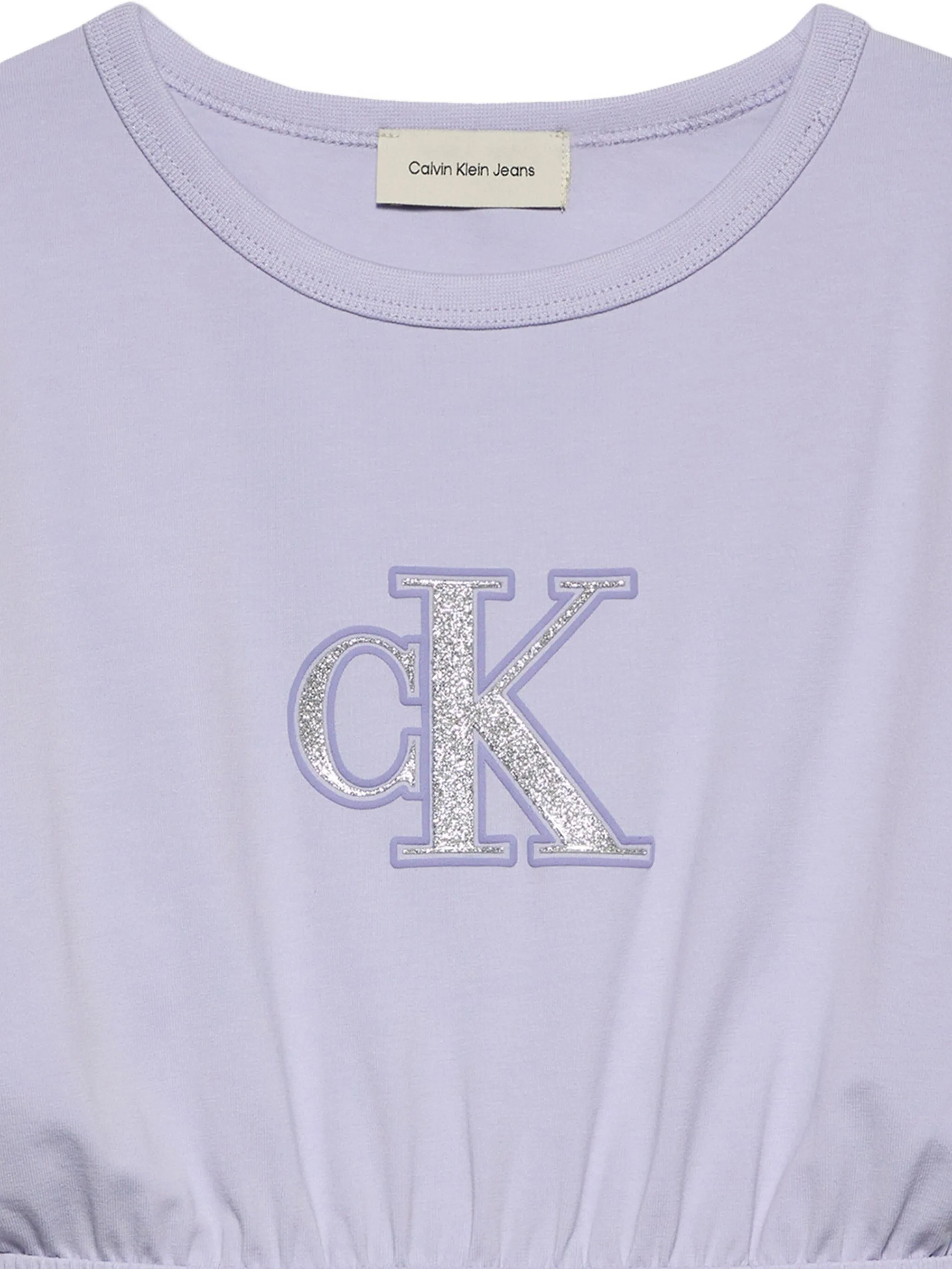 Платье с логотипом и блестками Calvin Klein Kids, фиолетовый — фото 3