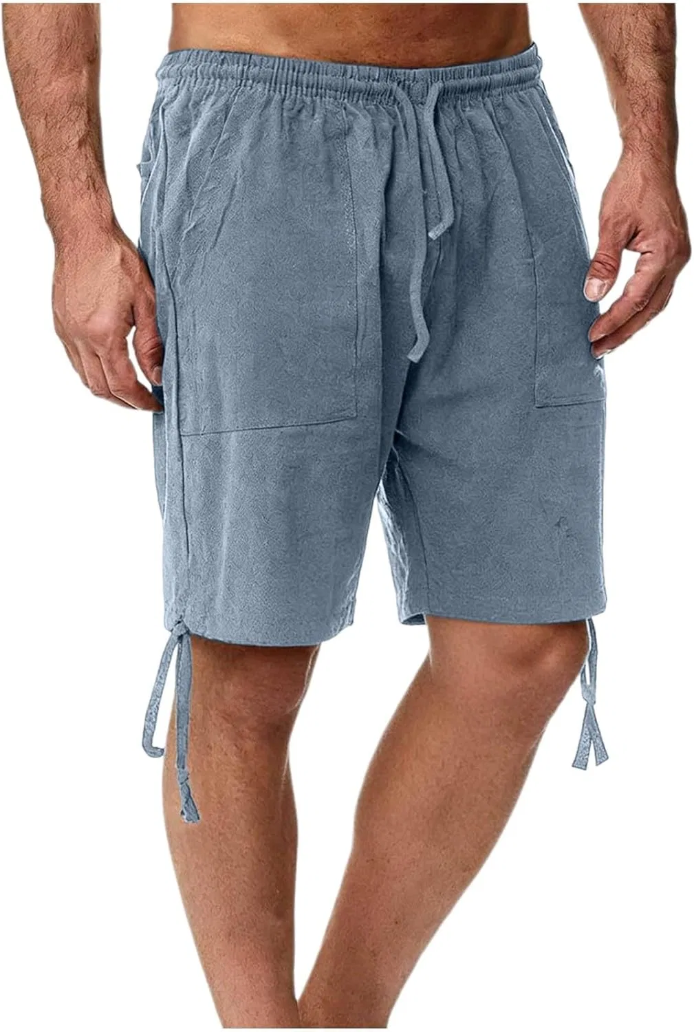 Шорты карго мужские Cotton Linen, Light Blue