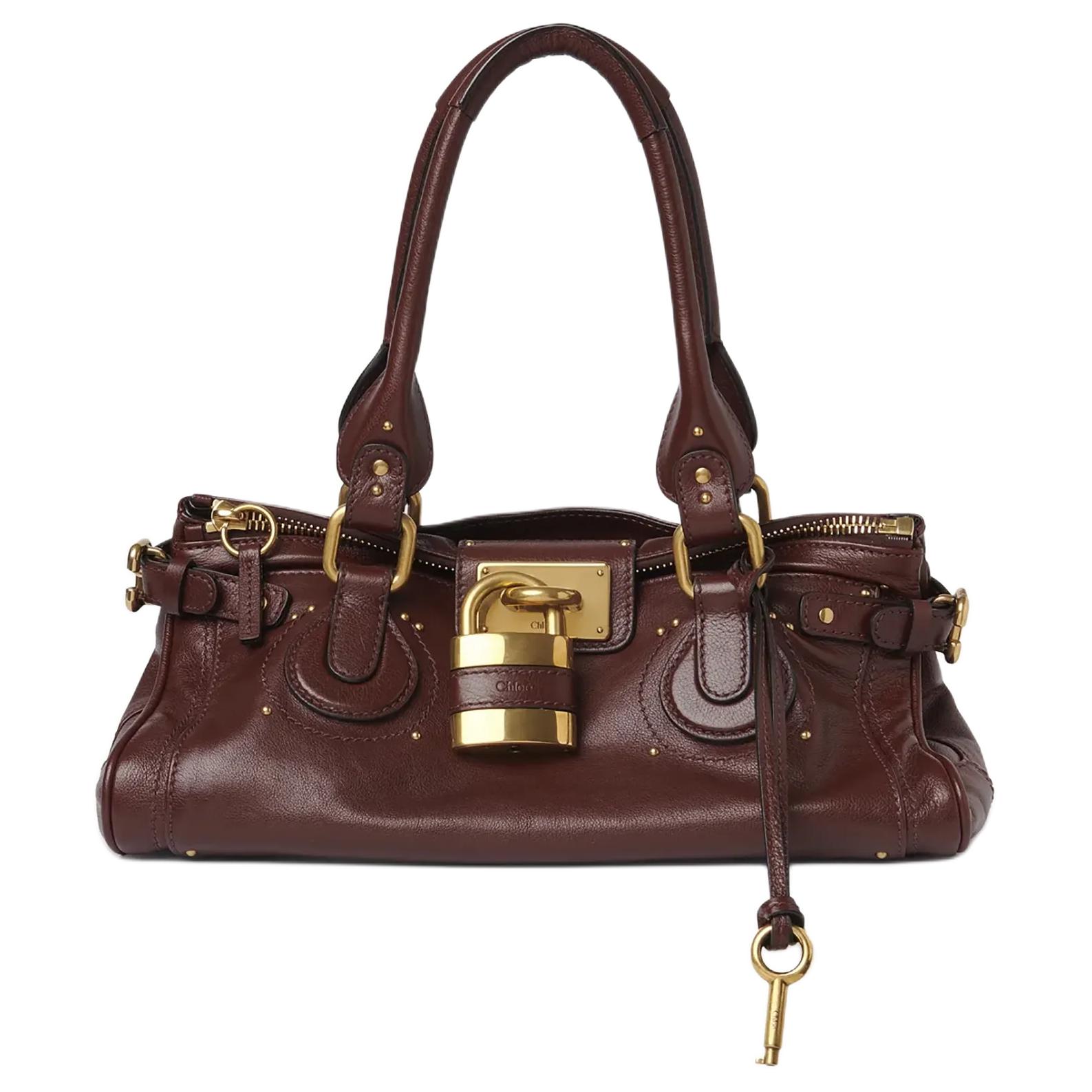 

Chloé Сумка кожаная женская бордовая