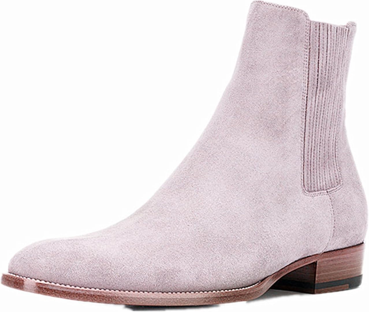 

Мужские замшевые деловые ботинки Chelsea Santimon - ботинки на щиколотку с эластичной вставкой, без шнурков, для бизнес-кэжуал, выпускного, свадьбы, банкетов с смокингом, концертов и выходных, серый