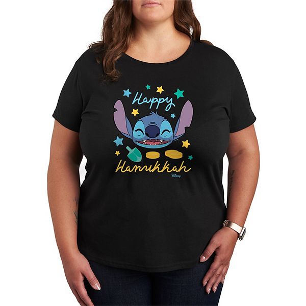 

Футболка Plus size с принтом Stitch "Happy Hanukkah" Disney, Black, Черный, Футболка Plus size с принтом Stitch "Happy Hanukkah" Disney, Black