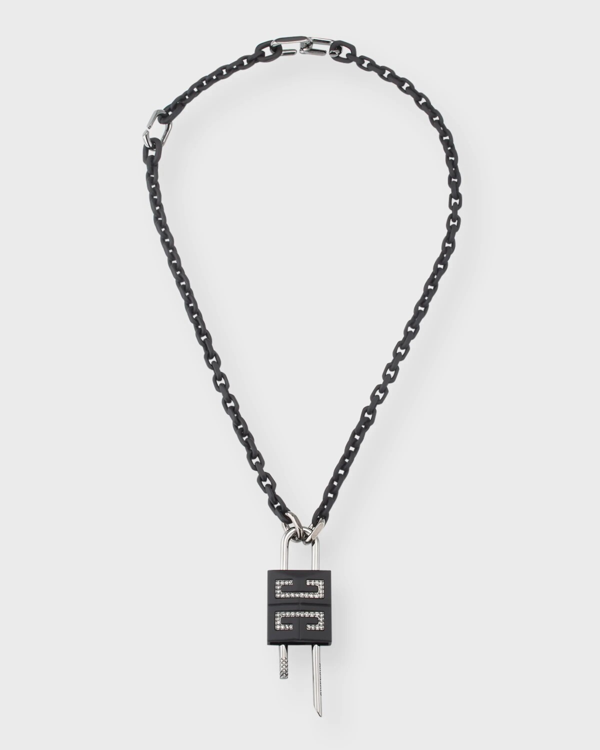 

Мужское маленькое ожерелье с подвеской в ​​форме кристалла 4G Givenchy, цвет 008 Black Silvery