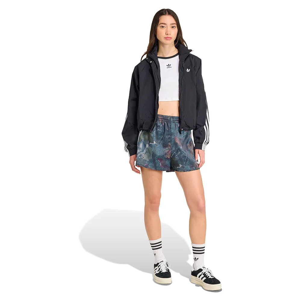 Шорты adidas Originals Leaf Camo Print Satin, разноцветный — фото 3