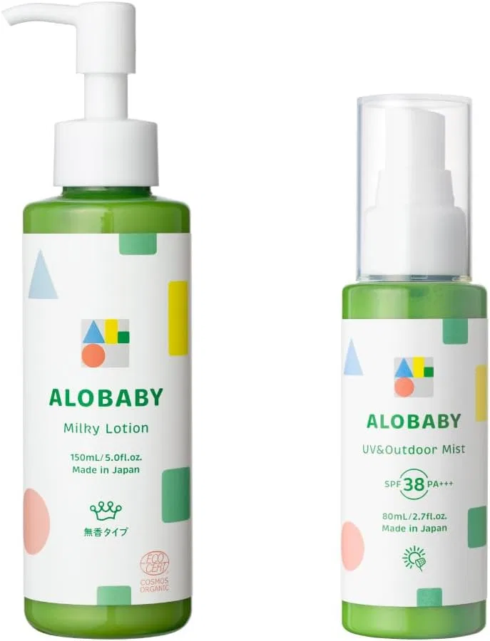 Набор солнцезащитных средств Alobaby: лосьон 150 мл и спрей 80 мл, без отдушки