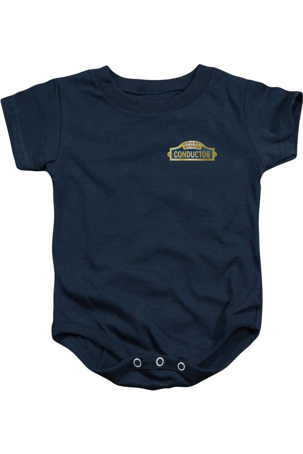 

Детский комбинезон «Кондуктор Полярного экспресса» на кнопках Gildan, темно-синий