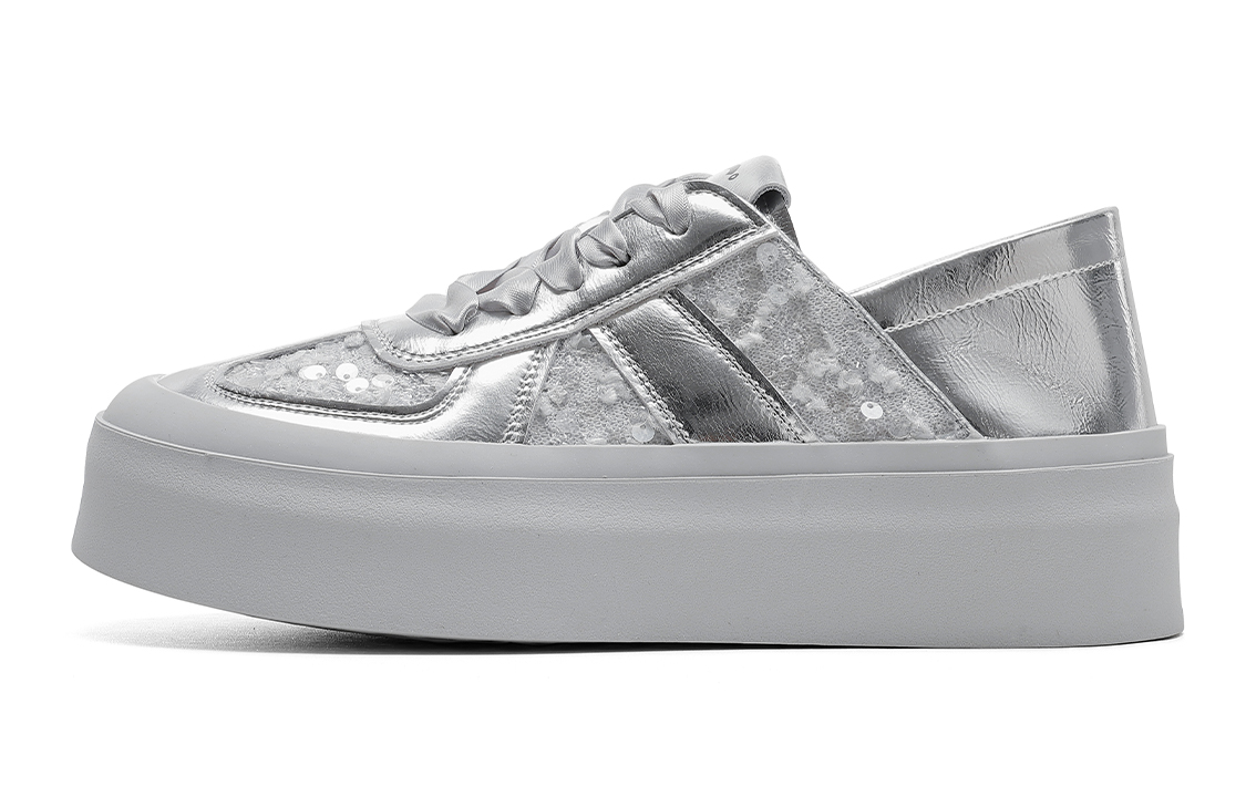 

Кроссовки CВ°BANNER Skateboard Shoes Women's Low-Top Silver, Серый, Кроссовки CВ°BANNER Skateboard Shoes Women's Low-Top Silver