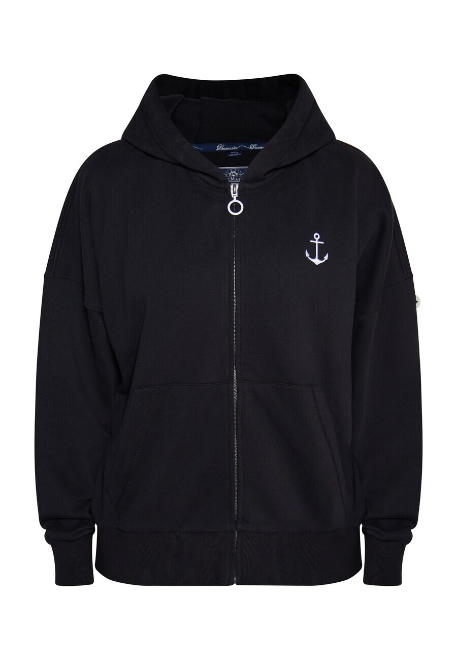 

Толстовка с капюшоном на молнии DreiMaster Maritim Zip-Up Hoodie Kilata, черный