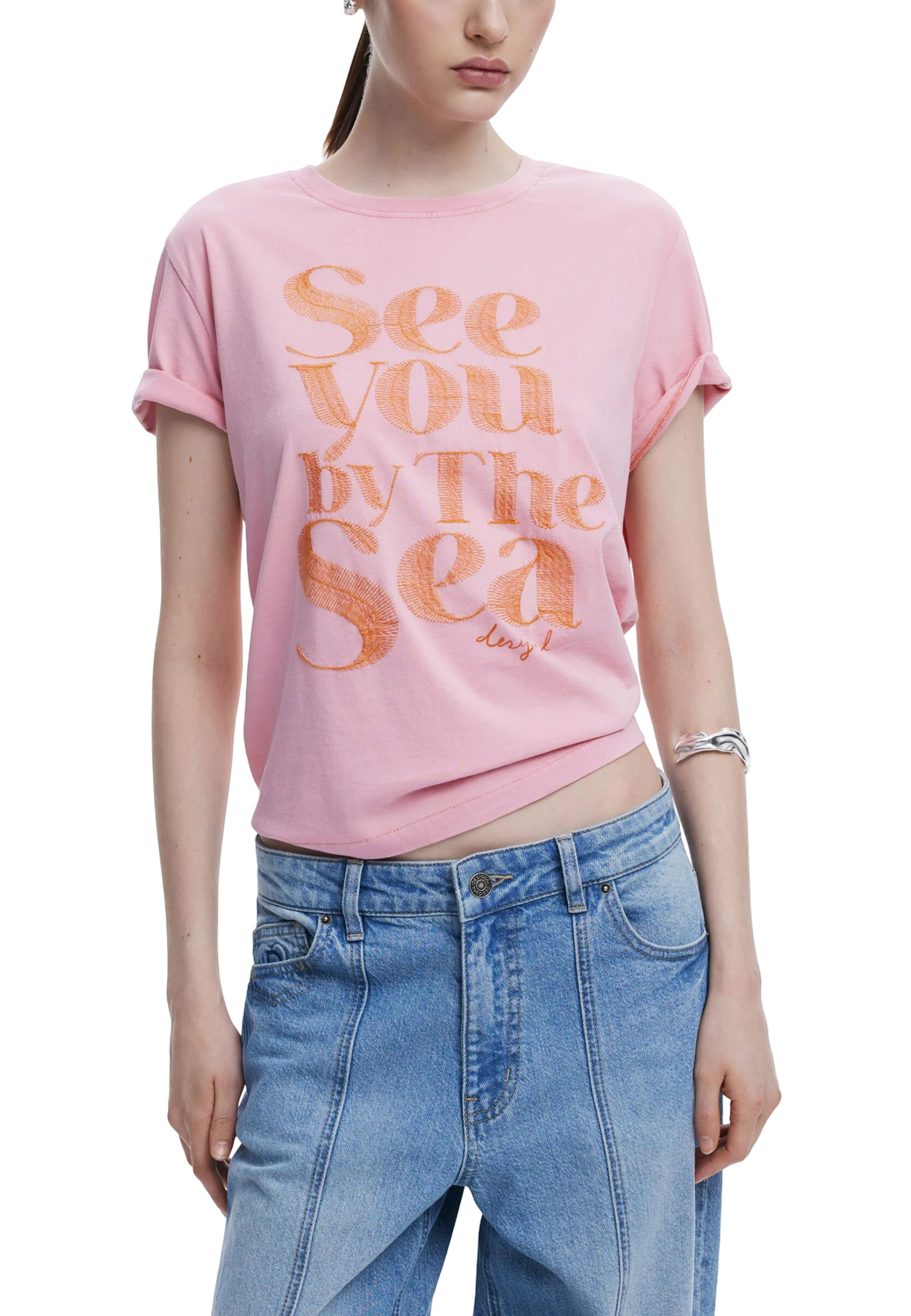 

Футболка Desigual, pink