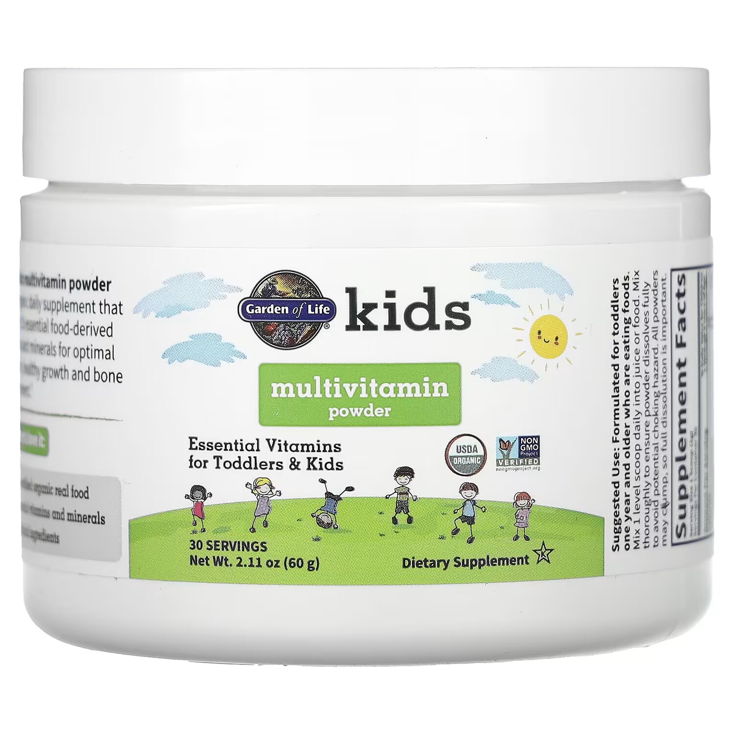 

Детский мультивитаминный порошок Garden of Life, 2,11 унции (60 г)