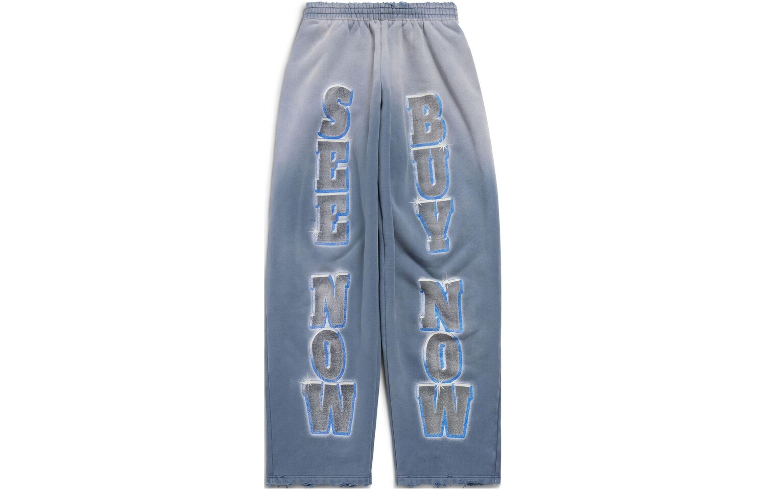 

Повседневные брюки унисекс синие Balenciaga, синий