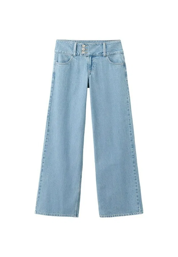 Подростковые джинсы свободного кроя Mango Kids, Medium Blue — фото 4