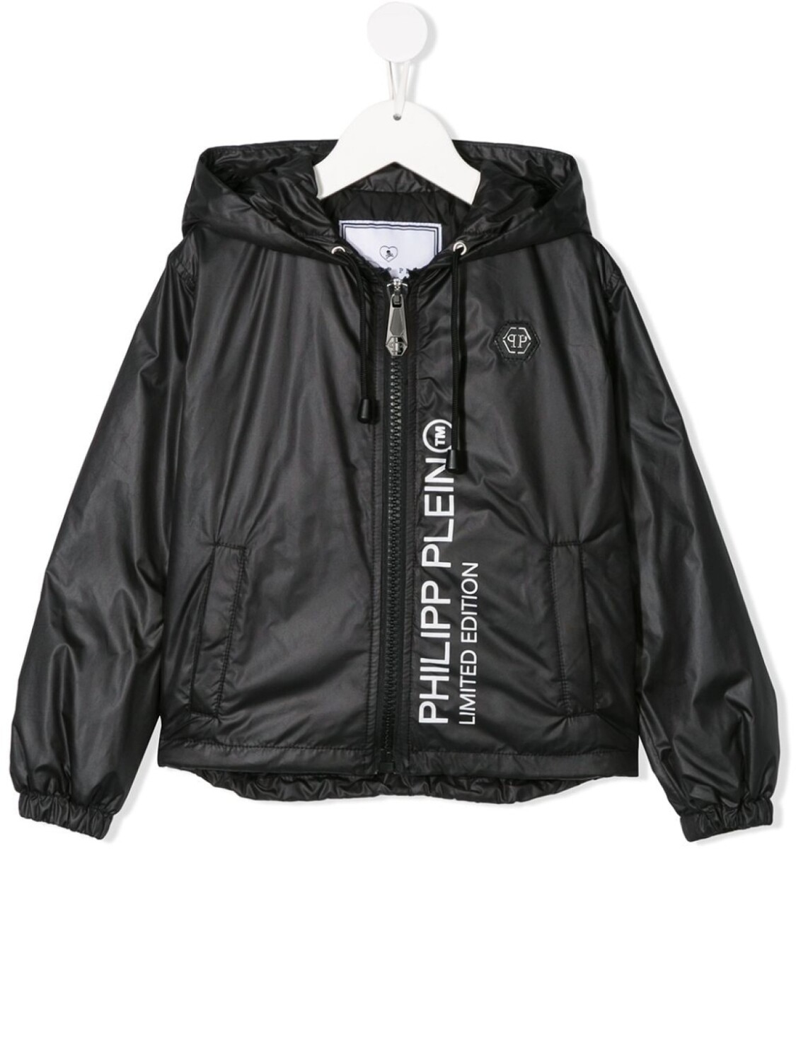 

Куртка с капюшоном и логотипом Philipp Plein Junior, черный