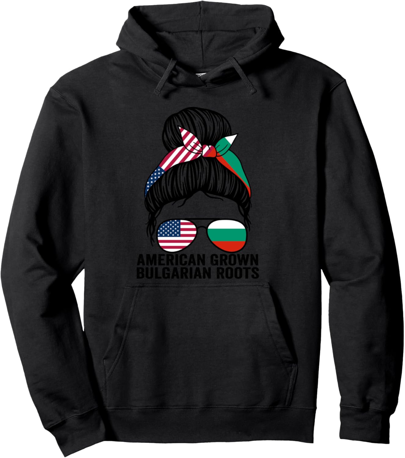 

Худи с болгарским флагом, произведено в США Humor Bulgaria & Bulgarian Flag Gift Ideas, черный
