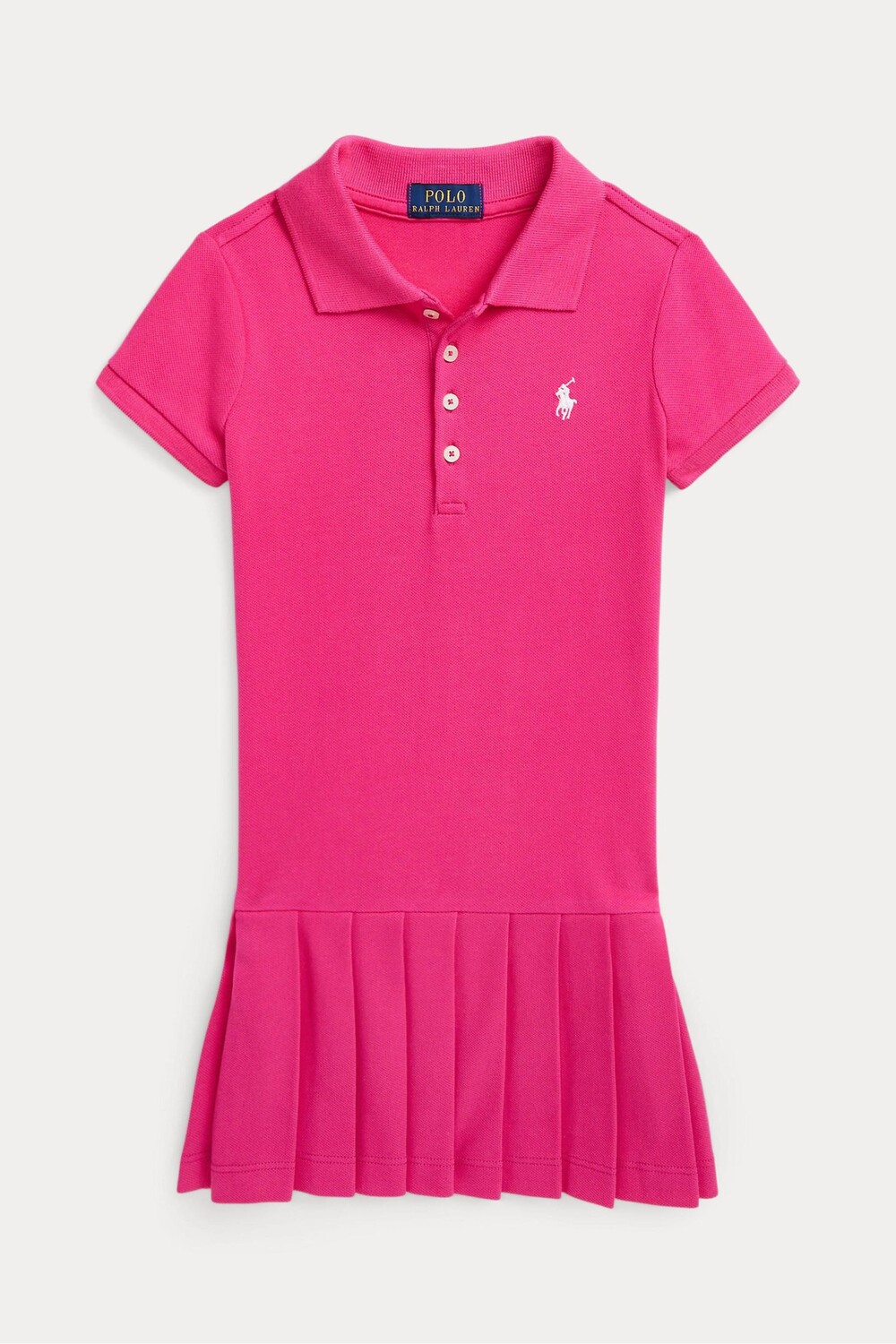 

Платье-Поло стрейч со складками для девочек Polo Ralph Lauren, розовый