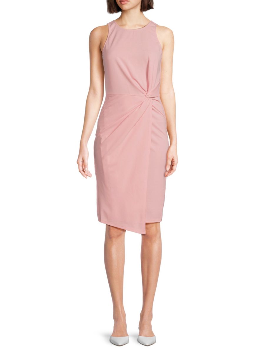 

Платье с перекрученным передом The fashion poet, цвет Pale Pink