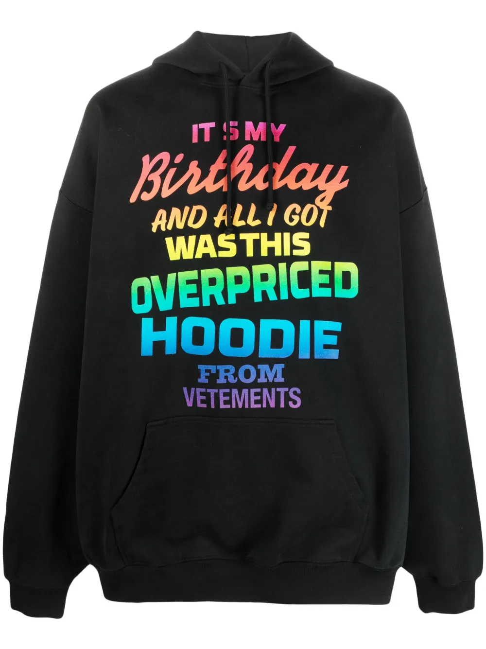 

Худи с принтом VETEMENTS, черный