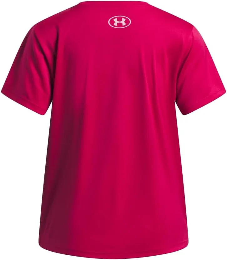 Футболка детская Under Armour, цвет Shaded Fuchsia / White — фото 3