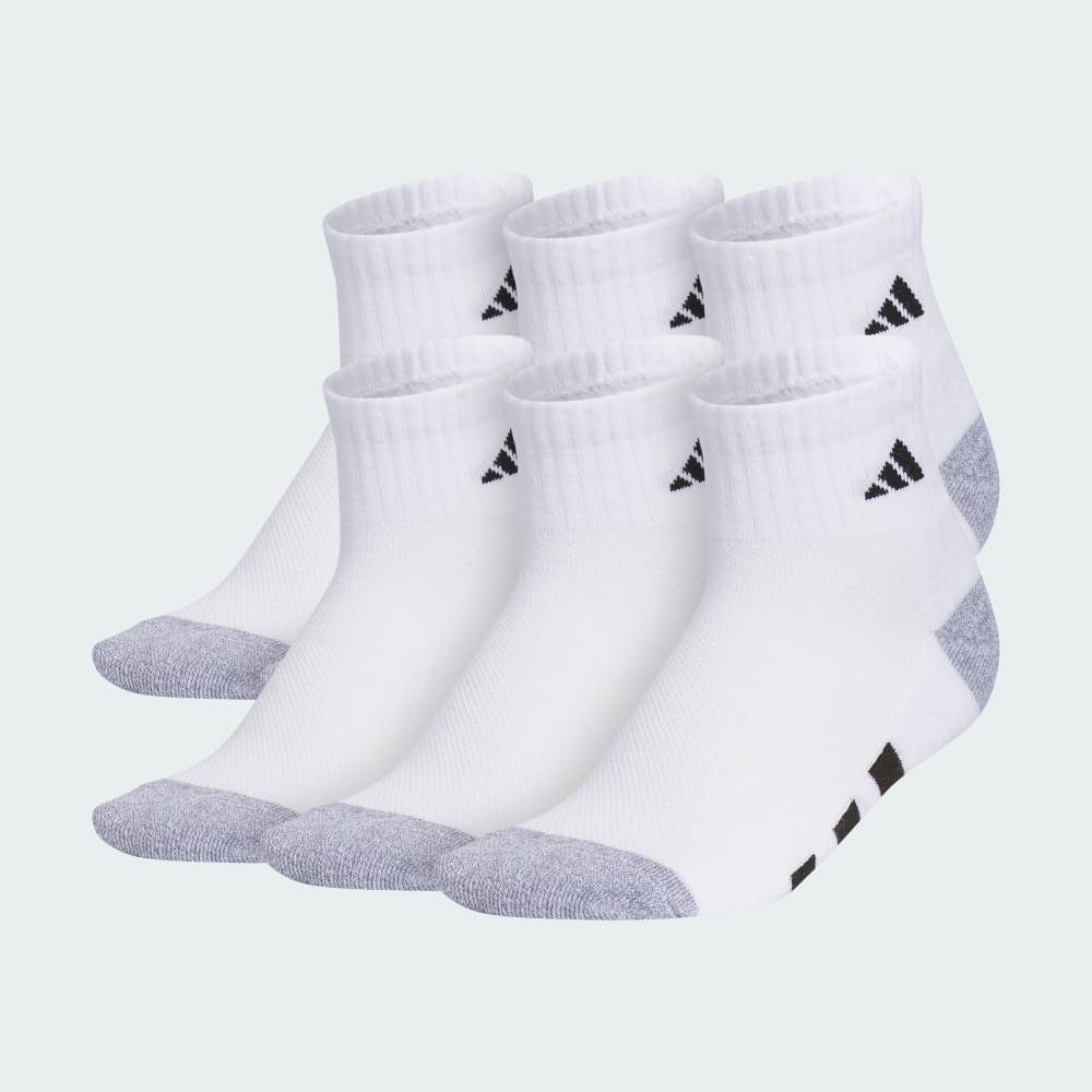 

Носки Adidas Athletic Cushioned 6-Pack Quarter Socks Kids, цвет White/Grey/Black