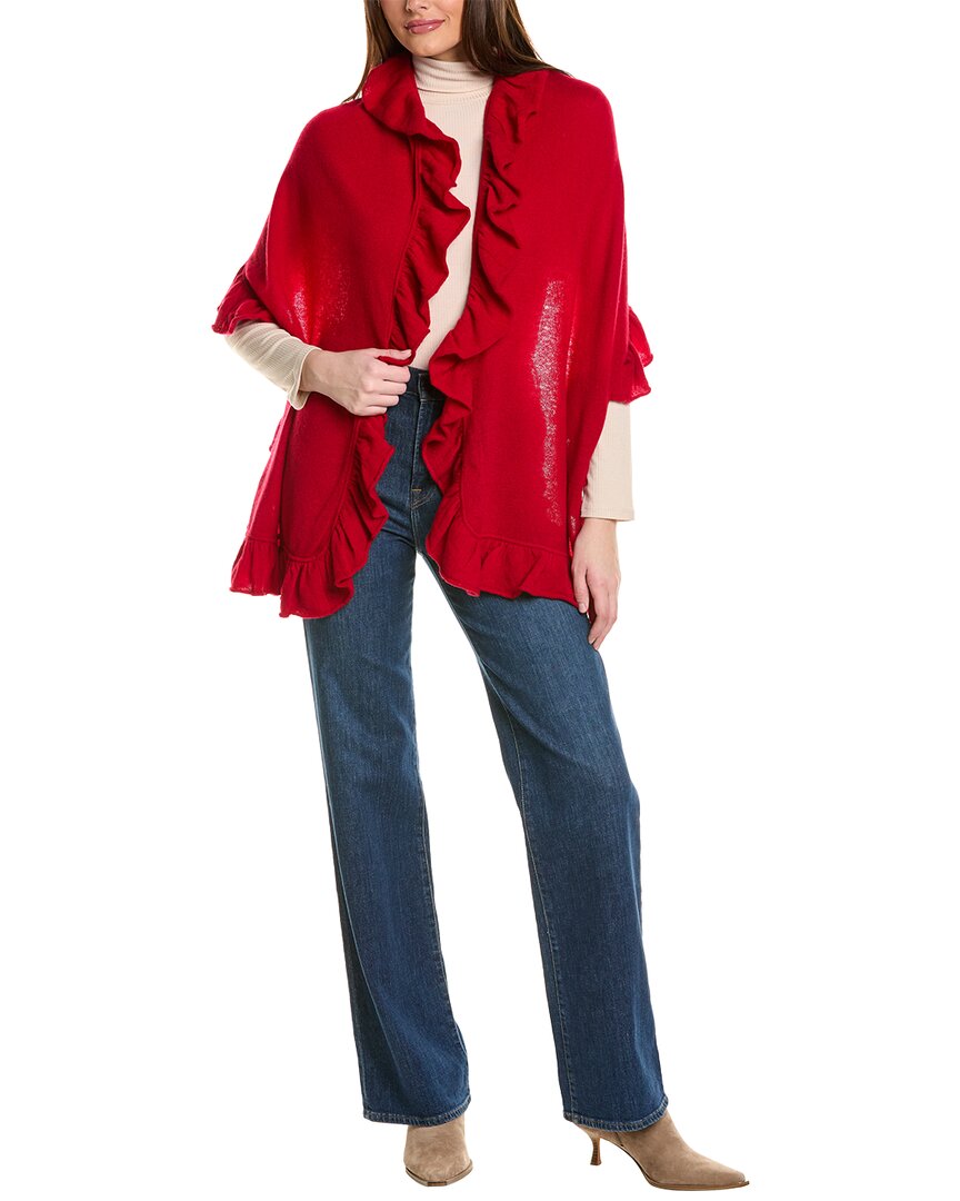 

Кашемировый шарф Forte Cashmere Ruffle, розовый