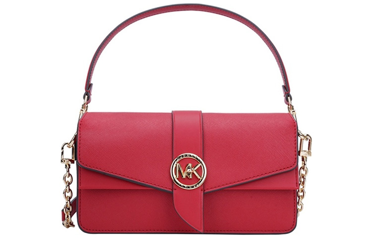 

Сумка-конверт Greenwich с цепочкой, через плечо, красная MICHAEL KORS