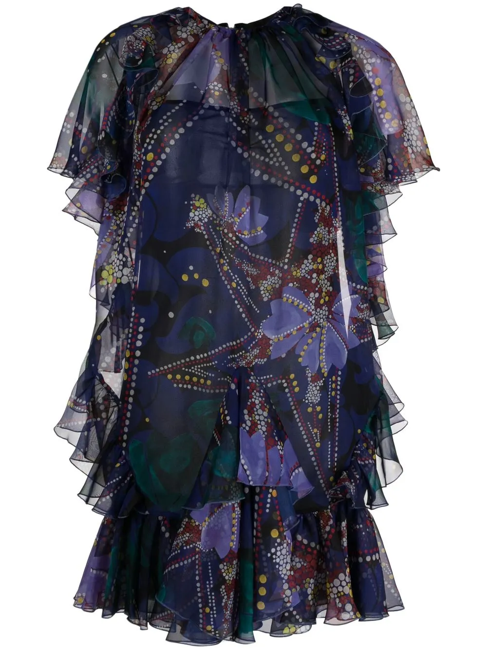

Платье мини с оборками DSQUARED2, синий