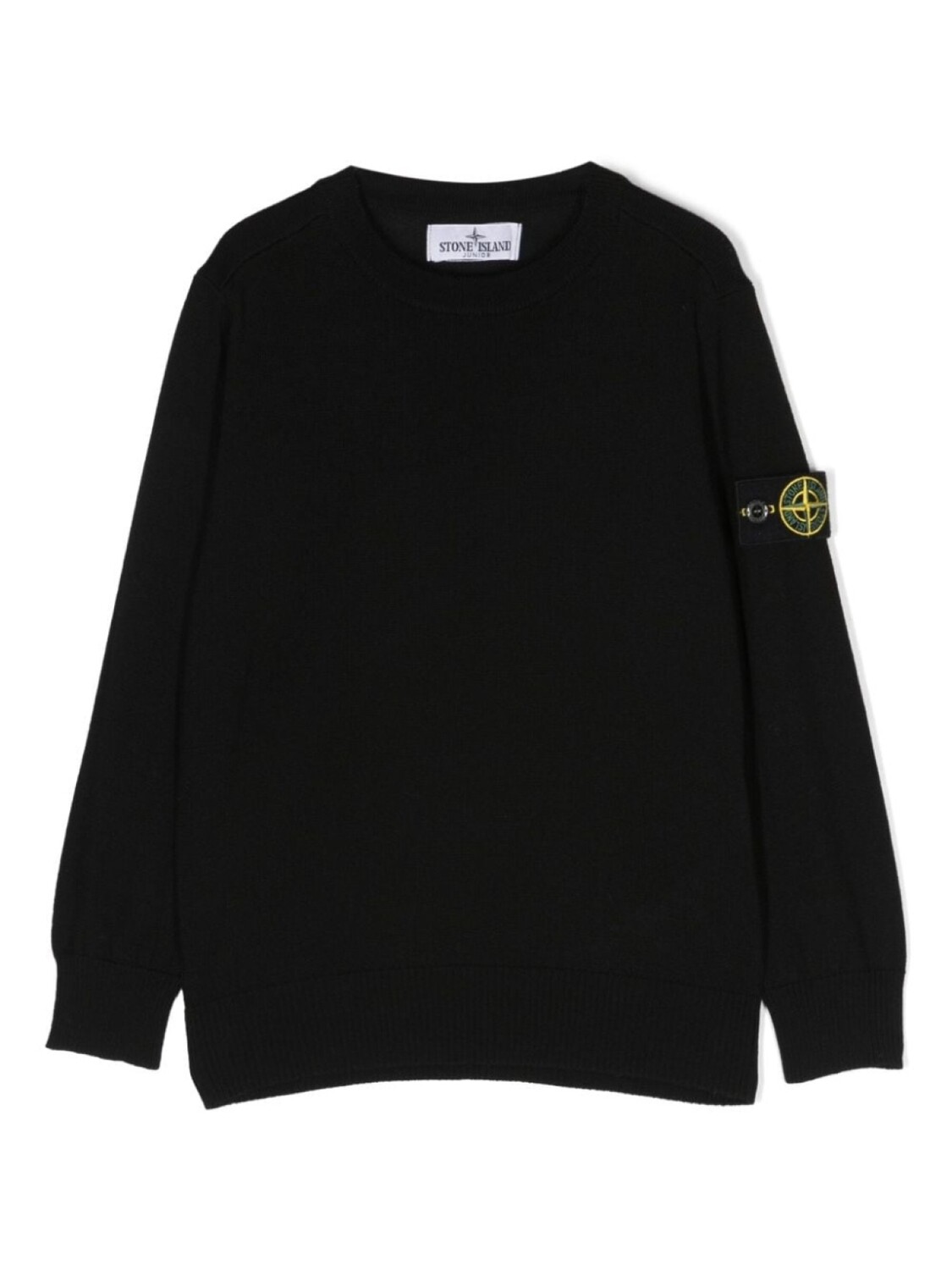 

Stone Island Junior джемпер с круглым вырезом и логотипом Compass, черный