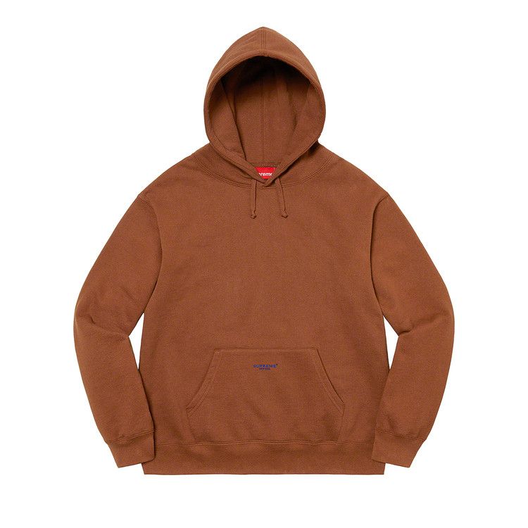 Худи Supreme Micro Logo Hooded Sweatshirt 'Brown'