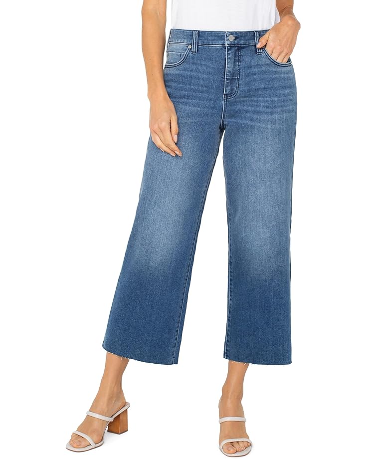 

Джинсы Liverpool Los Angeles Stride High Rise Crop Wide With Cut Hem, цвет Calabasas