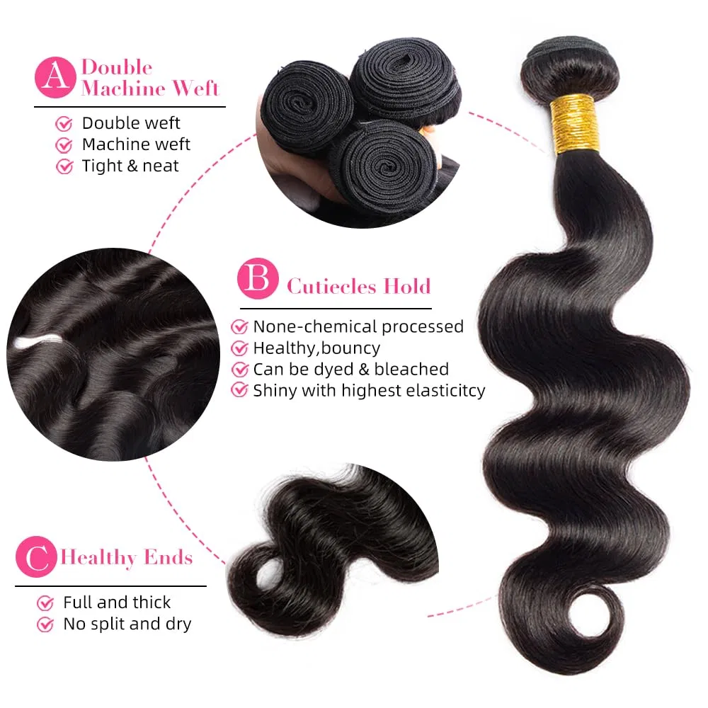 Натуральные бразильские волосы для наращивания «Body Wave» 12A Perismoda — фото 3