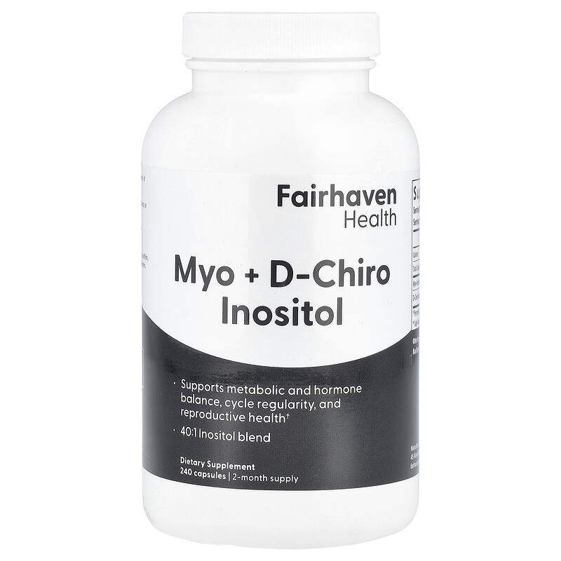 

Fairhaven Health, мио- и D-хироинозитол, 240 капсул