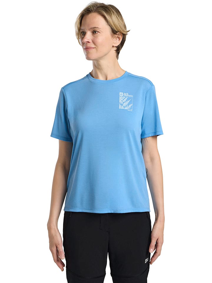 

Jack Wolfskin Функциональная рубашка "Воннан" светло-голубого цвета