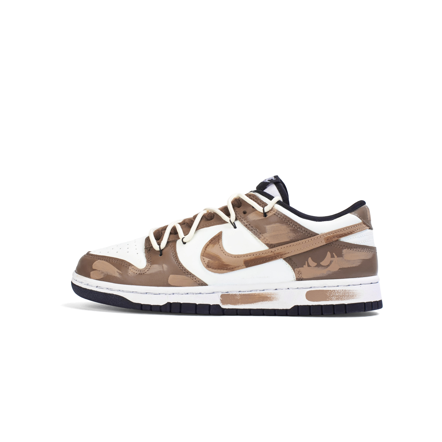 

Nike Детские скейтбординг кроссовки dunk ink wash с ручной росписью, нескользящие, легкие, с амортизацией, низкие, коричневые