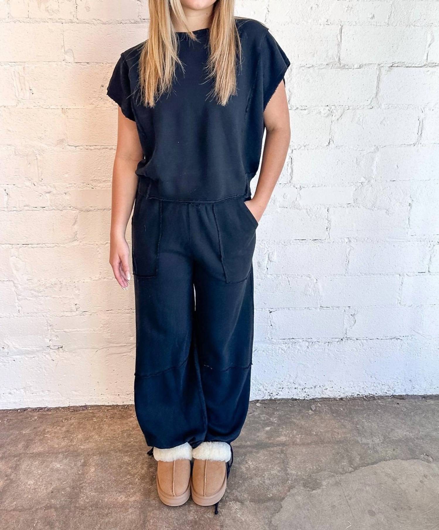 

Черные джоггеры Mystic Parachute Terry PROJECT SOCIAL T