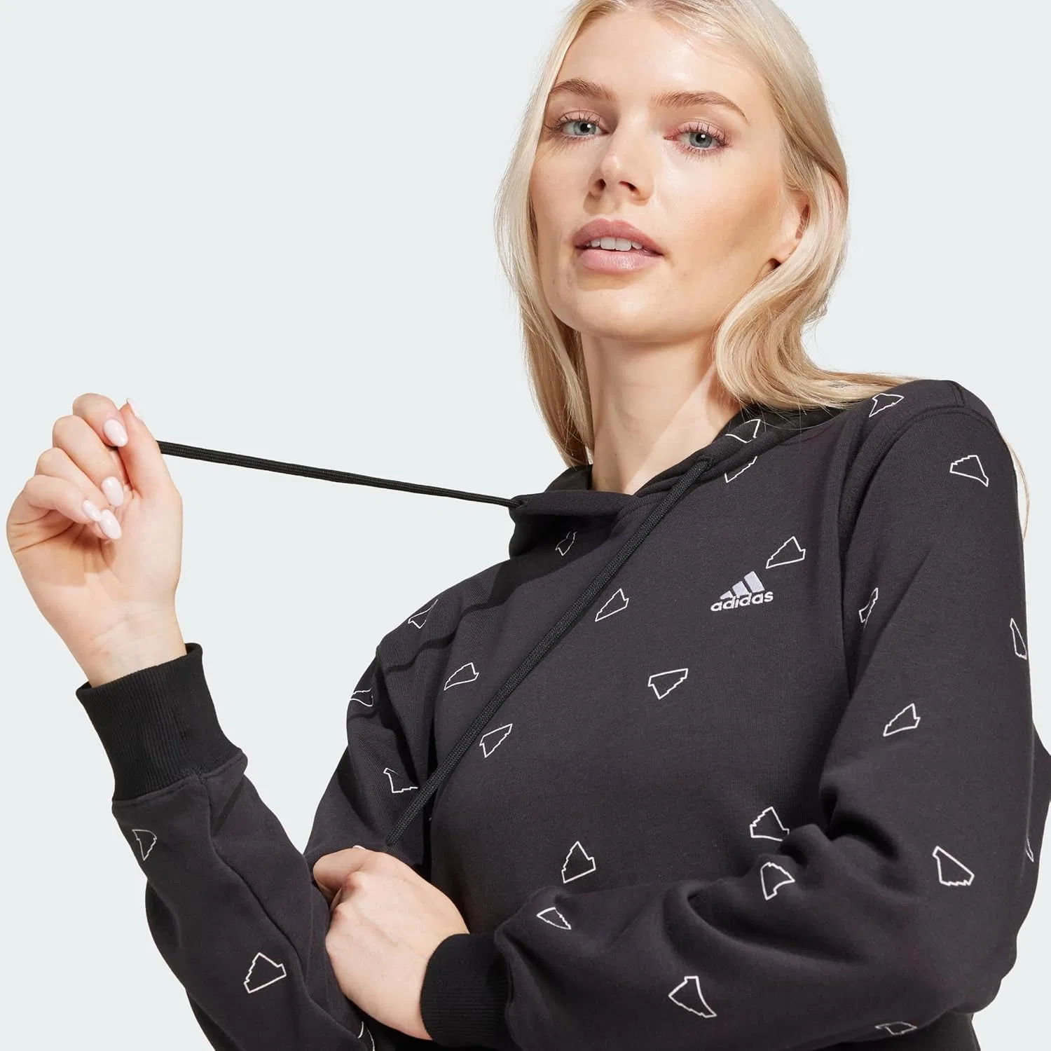 Толстовка женская adidas, Black — фото 2