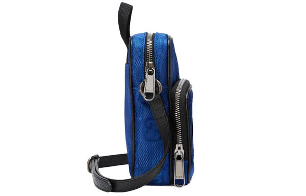 Сумка off the grid otg environmental friendly series logo leather logo nylon handbag mini blue black Gucci, синий — фото 3