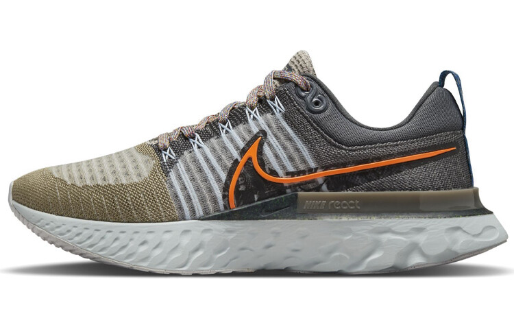 

Nike React Infinity Run Flyknit 2 Light Bone Grey Orange