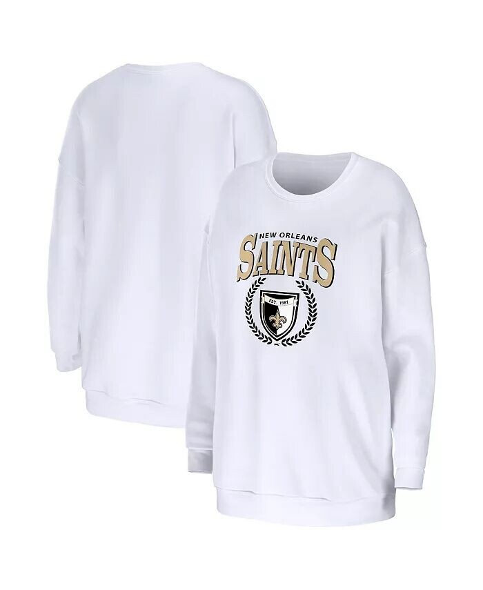 

Женский белый свободный пуловер New Orleans Saints Wear By Erin Andrews