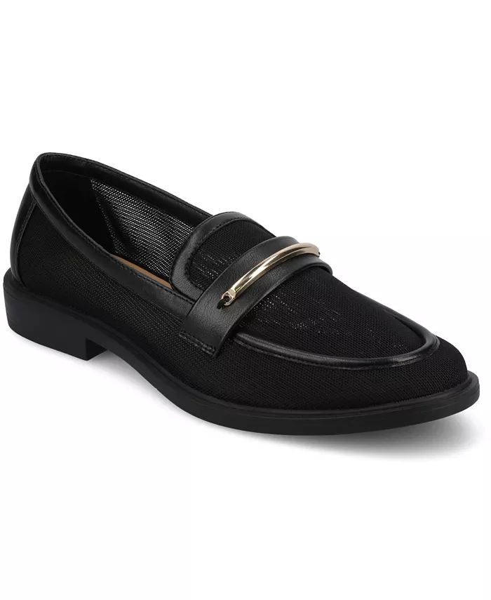 Женские лоферы Rainey Slip On с аккуратным кроем Journee Collection, черный