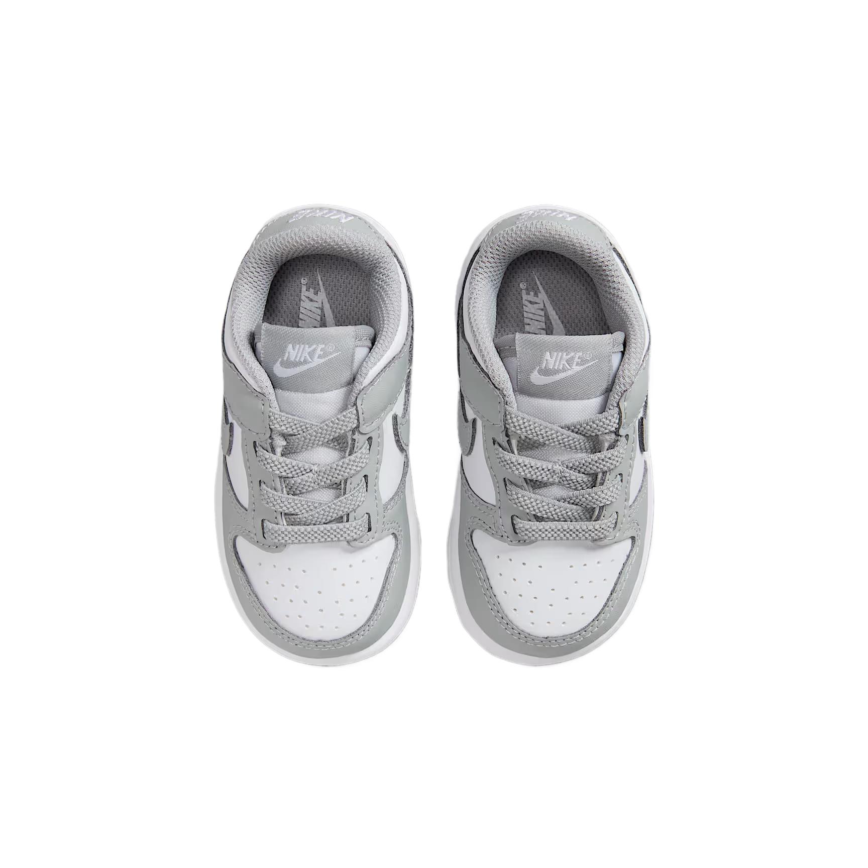 Dunk Low топ для малышей light gray для младенцев и малышей Nike, светло-серый — фото 3
