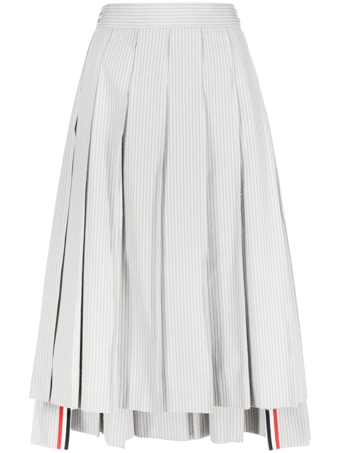 

Thom Browne юбка миди асимметричного кроя со складками, серый