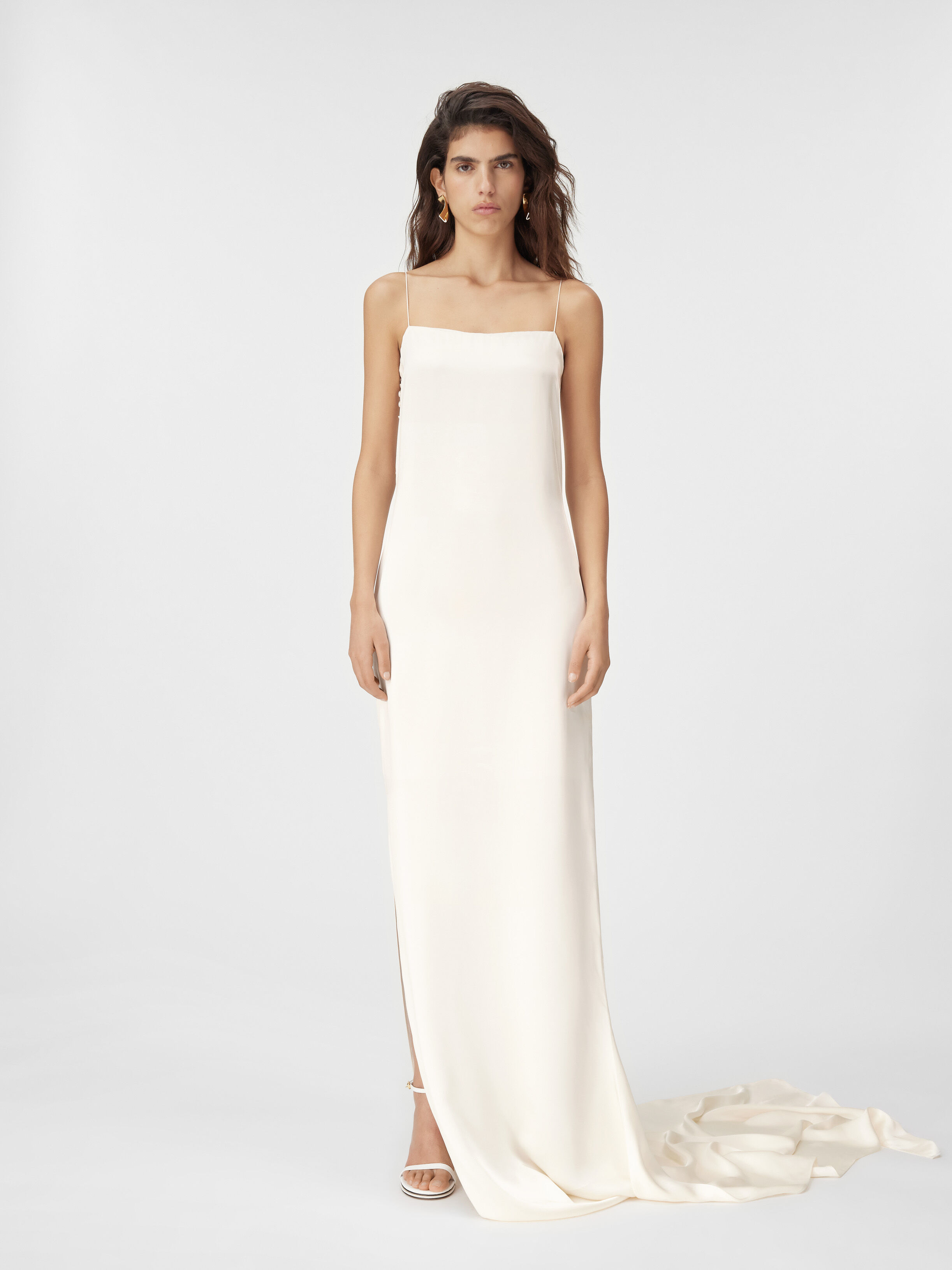 

Платье макси с бретелями JACQUEMUS The Noiva dress, белый